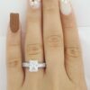 TACORI Emerald Radiant Cut Platinum Semi-Mount Diamond Engagement Ring 1.65 ct