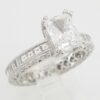 TACORI Emerald Radiant Cut Platinum Semi-Mount Diamond Engagement Ring 1.65 ct