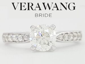 Vera Wang Wish Round Brilliant Diamond Engagement Ring 1.24 ct 14k White Gold