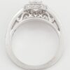 Natural Round Diamond Halo Engagement Ring 1.46 ct 14k White Gold Retail 4,500
