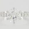 Round Brilliant Cut Diamond Platinum Pave Engagement Ring 2.1 ct