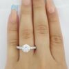 Round Brilliant Cut Diamond Platinum Pave Engagement Ring 2.1 ct