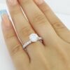 Round Brilliant Cut Diamond Platinum Pave Engagement Ring 2.1 ct