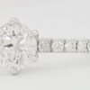 Round Brilliant Cut Diamond Platinum Pave Engagement Ring 2.1 ct