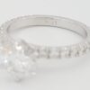 Round Brilliant Cut Diamond Platinum Pave Engagement Ring 2.1 ct