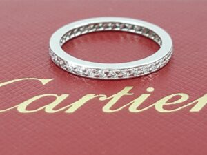 Cartier Classic 1895 Pave Full Circle Eternity Diamond Wedding Band 0.37ct