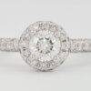 Round Brilliant Diamond 1.16 ct Halo Engagement Ring 14k White Gold Rtl 4995