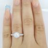Round Brilliant Diamond 1.16 ct Halo Engagement Ring 14k White Gold Rtl 4995