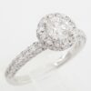 Round Brilliant Diamond 1.16 ct Halo Engagement Ring 14k White Gold Rtl 4995