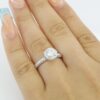 Round Brilliant Diamond 1.16 ct Halo Engagement Ring 14k White Gold Rtl 4995