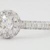 Round Brilliant Diamond 1.16 ct Halo Engagement Ring 14k White Gold Rtl 4995