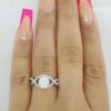 Round Diamond Crossover Engagement Ring 1.3 ct 14K White Gold Rtl 8,500