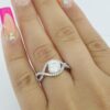 Round Diamond Crossover Engagement Ring 1.3 ct 14K White Gold Rtl 8,500