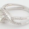 Round Diamond Crossover Engagement Ring 1.3 ct 14K White Gold Rtl 8,500