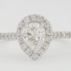 Pear Brilliant Cut Diamond 0.85 ct Halo 14K Gold Engagement Ring Rtl 3,000