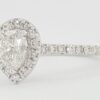 Pear Brilliant Cut Diamond 0.85 ct Halo 14K Gold Engagement Ring Rtl 3,000
