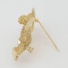 Vintage 14K Yellow Gold 0.06 ct Diamond Teddy Bear Brooch Pin 11.2 grams 35mm