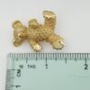 Vintage 14K Yellow Gold 0.06 ct Diamond Teddy Bear Brooch Pin 11.2 grams 35mm