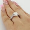Verragio Round Brilliant Cut Halo Crossover 1.53 ct Diamond Engagement Ring 18K