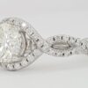 Verragio Round Brilliant Cut Halo Crossover 1.53 ct Diamond Engagement Ring 18K