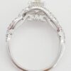 Verragio Round Brilliant Cut Halo Crossover 1.53 ct Diamond Engagement Ring 18K
