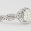 Verragio Round Brilliant Cut Halo Crossover 1.53 ct Diamond Engagement Ring 18K