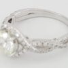 Verragio Round Brilliant Cut Halo Crossover 1.53 ct Diamond Engagement Ring 18K