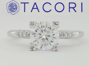 Simply TACORI 18K Gold 0.93 ct Round Solitaire Engagement Ring 2586RD6 Rtl 9,361