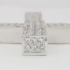 Round Brilliant Cut Diamond Cross Pendant 14k White Gold 1.76" 13 grams 2 ct