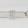 Round Brilliant Cut Diamond Cross Pendant 14k White Gold 1.76" 13 grams 2 ct
