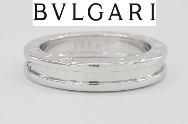 BVLGARI BULGARI 5 mm 18k White Gold Wedding Band Ring Size 59 / 8.75 Rtl 1770