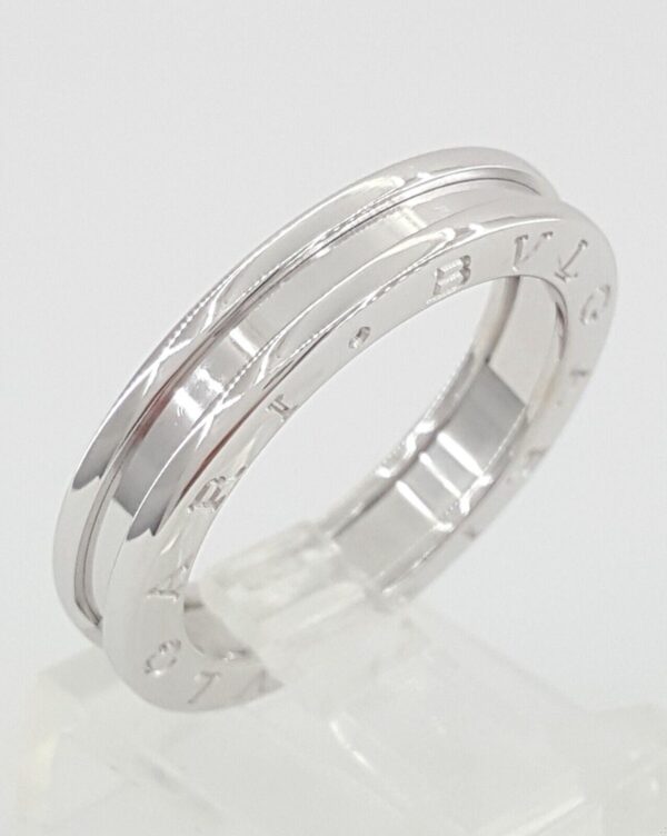 BVLGARI BULGARI 5 mm 18k White Gold Wedding Band Ring Size 59 / 8.75 Rtl 1770