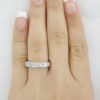 Kobi 1 ct Rectangular Radiant Diamond Channel Set Platinum Wedding Ring 4mm