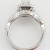 Vera Wang Love 1.33 ct Princess Diamond Double Halo Engagement Ring LEO Band Set