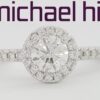 Michael Hill Round Diamond Halo Engagement Ring 0.7 ct 14K White Gold
