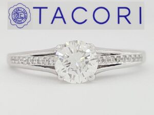 Simply Tacori 2601RD5 Round Platinum Engagement Ring 0.58 ct E/SI1 GIA Rtl 7.5k