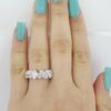 Princess Oval Marquise & Radiant Diamonds 4-Stone Bezel Ring 14K Gold 2.17 ct