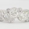 Radiant Marquise Round Pear Oval Diamond 5 Stone Bezel Ring PLAT 3.62 ct Rtl 15K