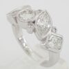 Radiant Marquise Round Pear Oval Diamond 5 Stone Bezel Ring PLAT 3.62 ct Rtl 15K