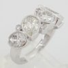 Radiant Marquise Round Pear Oval Diamond 5 Stone Bezel Ring PLAT 3.62 ct Rtl 15K