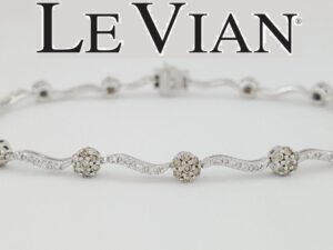 LeVian Le Vian 1.5 ct Chocolate Diamond Swirl Twist Bar Tennis 14k Bracelet 7.5"