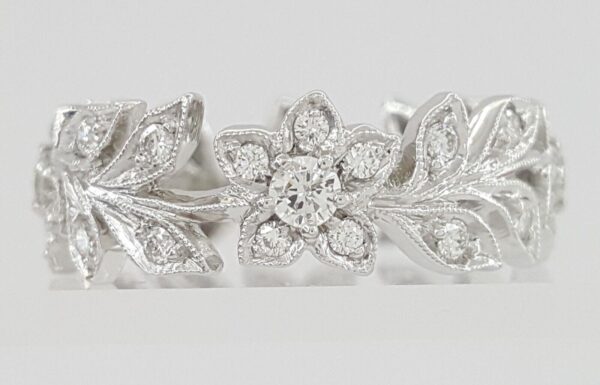 Jack KELEGE 0.65 ct Round Diamond Flower Ring Platinum 6.8 mm KPBD607 Rtl 5,100