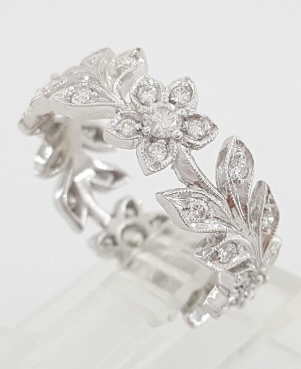 Jack KELEGE 0.65 ct Round Diamond Flower Ring Platinum 6.8 mm KPBD607 Rtl 5,100