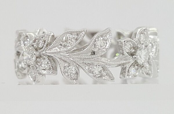 Jack KELEGE 0.65 ct Round Diamond Flower Ring Platinum 6.8 mm KPBD607 Rtl 5,100