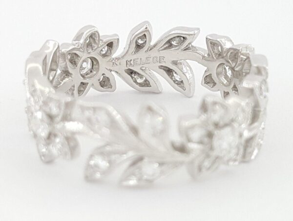 Jack KELEGE 0.65 ct Round Diamond Flower Ring Platinum 6.8 mm KPBD607 Rtl 5,100