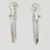 Odelia Square Baguette Carre Cut Diamond Inside Out Round Hoop Earrings 4.91 ct