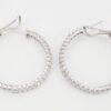 Odelia Square Baguette Carre Cut Diamond Inside Out Round Hoop Earrings 4.91 ct