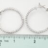 Odelia Square Baguette Carre Cut Diamond Inside Out Round Hoop Earrings 4.91 ct