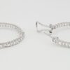 Odelia Square Baguette Carre Cut Diamond Inside Out Round Hoop Earrings 4.91 ct