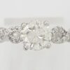 1.1 ct Round Diamond Crossover 14K White Gold Engagement Ring Rtl 7,500